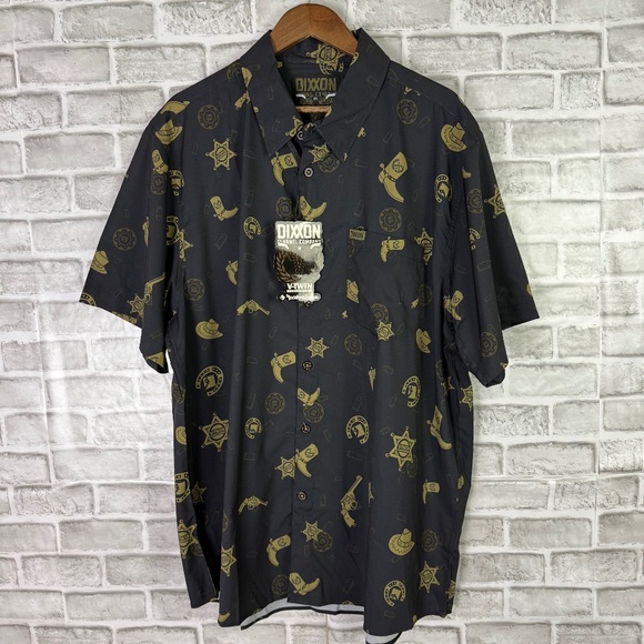 Dixxon Flannel Co. 1876 x Rockford Fosgate Western Party Button Up Shirt 2XL NWT - Picture 1 of 5